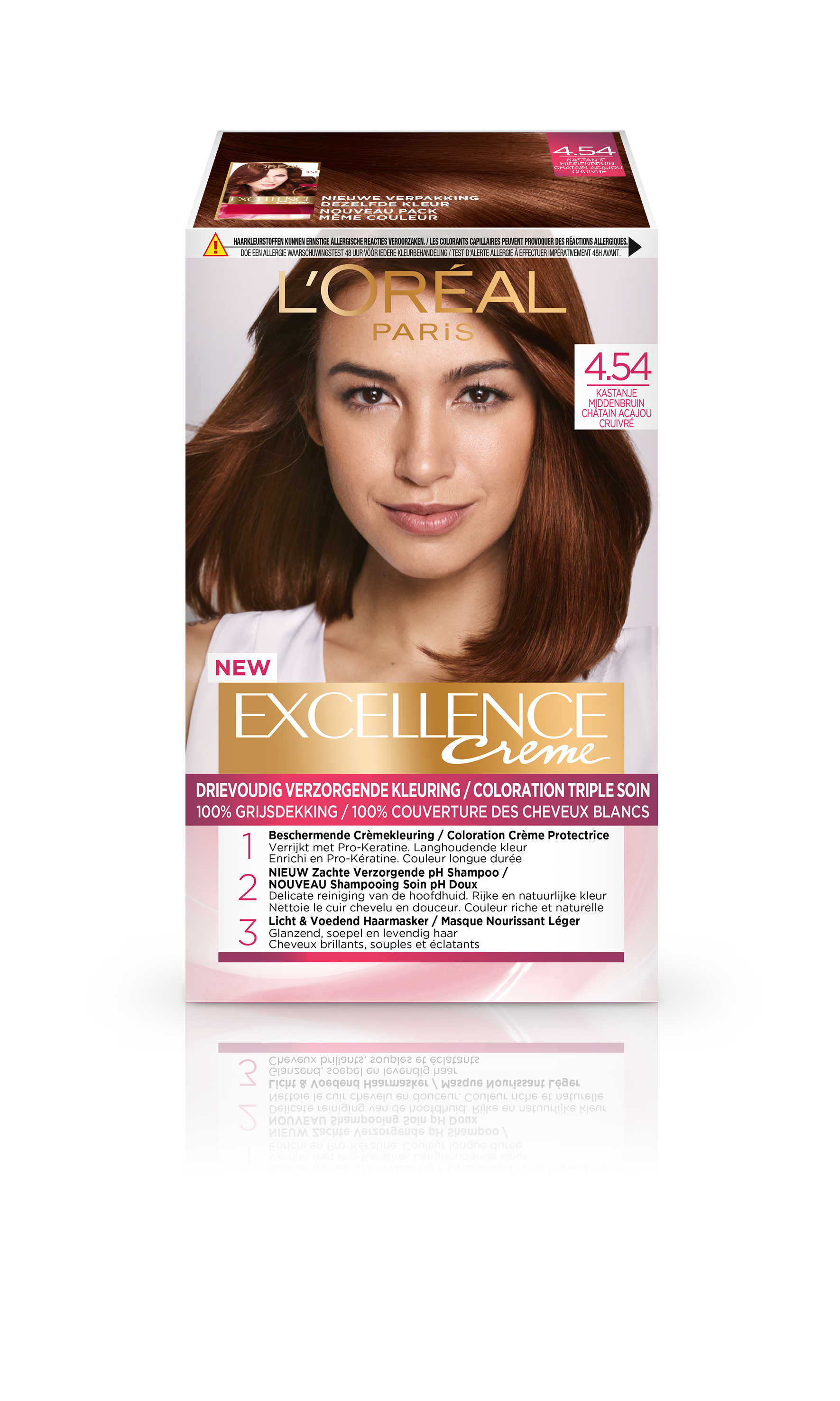 Regeneratief Stressvol Afdeling Haarverf Excellence Crème - 4.54 Kastanje middenbruin EXCELLENCE | DI