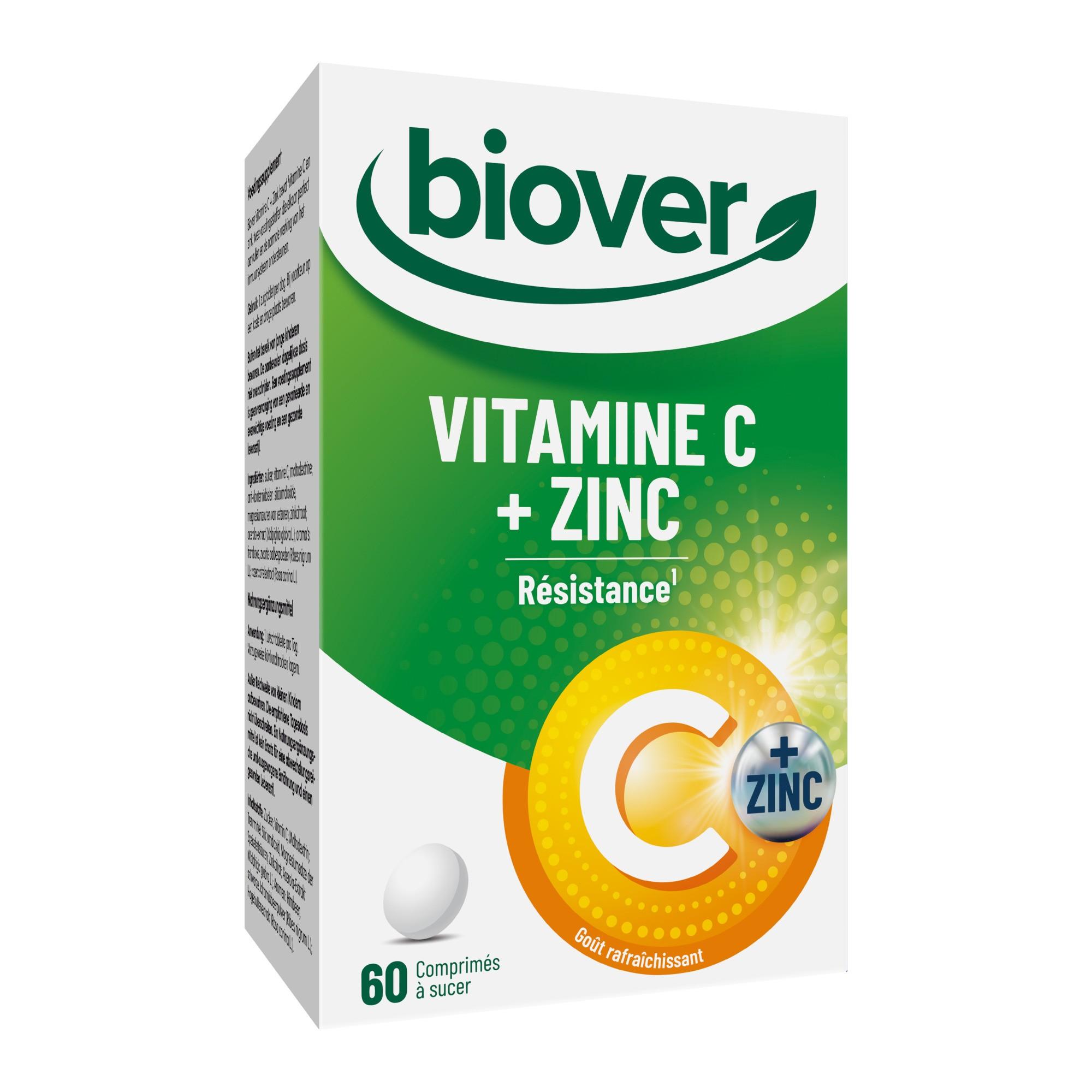 Vitamine C + Zinc – Résistance - 120 comprimés à sucer