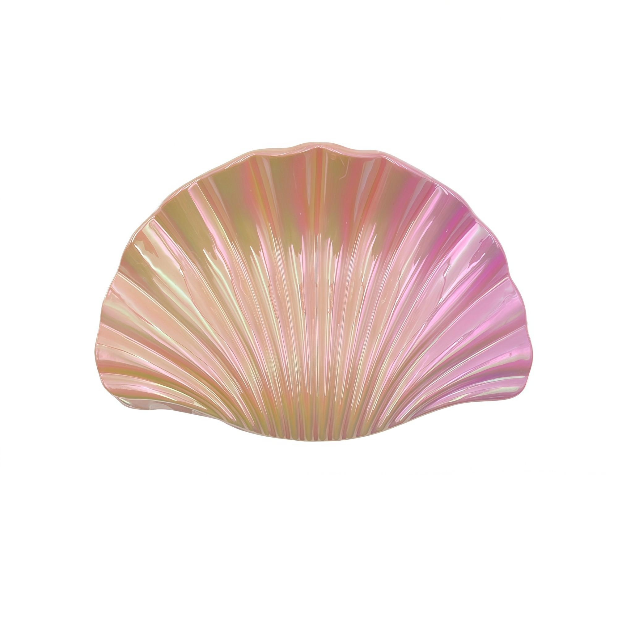 Pince coquillage rose holographique 9,5 cm