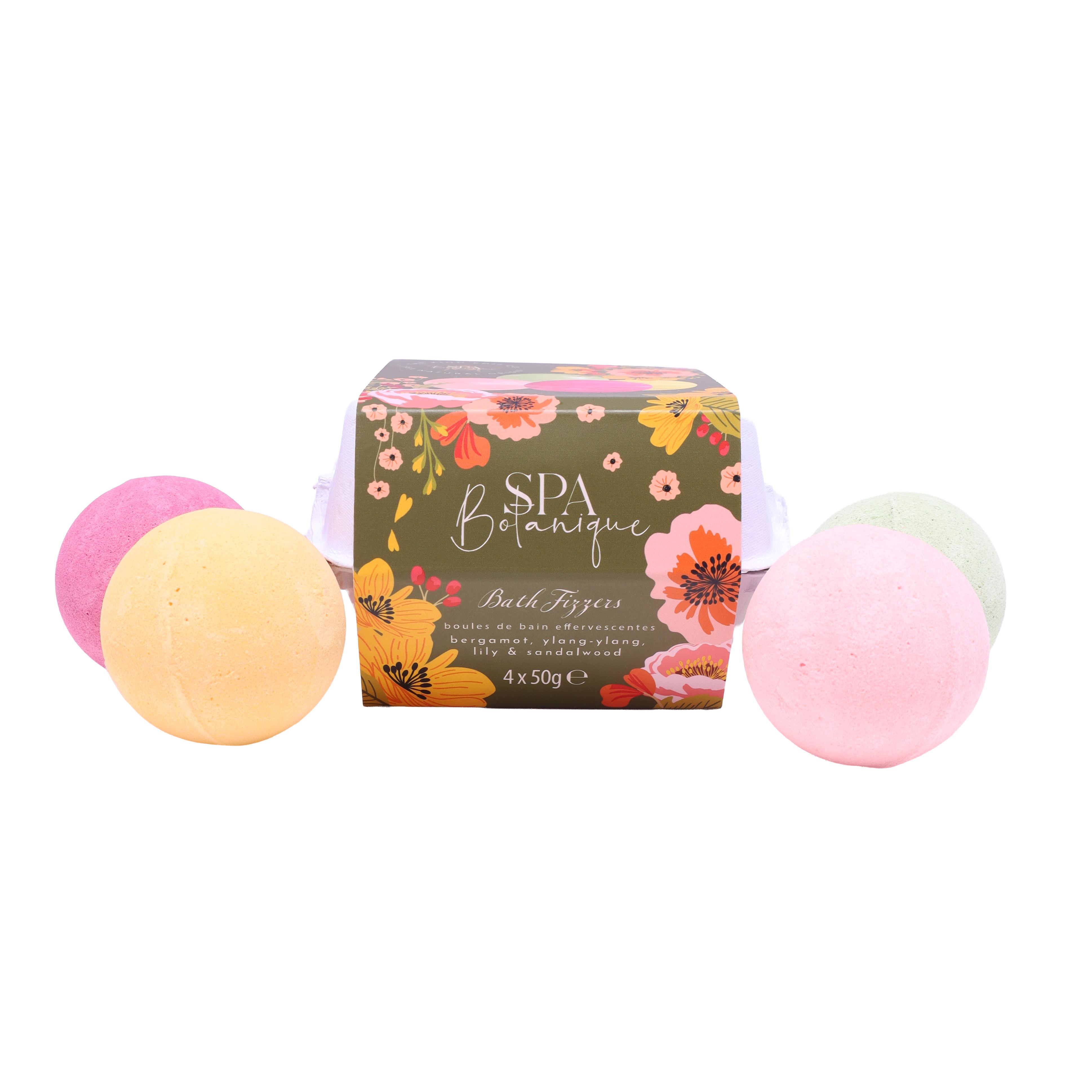 Spa Botanique Egg Carton Fizzers Geschenkset - 4 × 50 g