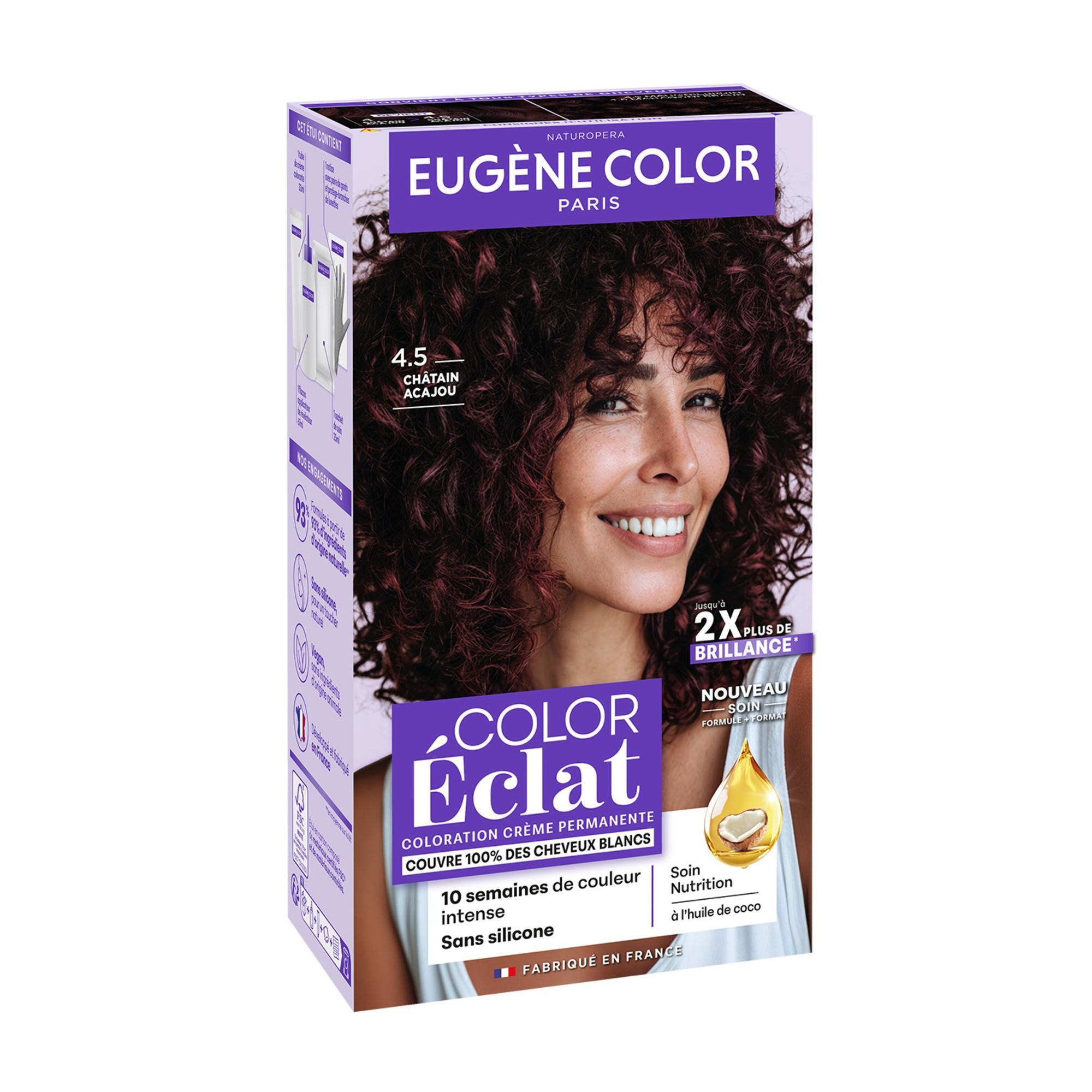 Color Eclat Coloration Crème Permanente Châtain Acajou 4.5