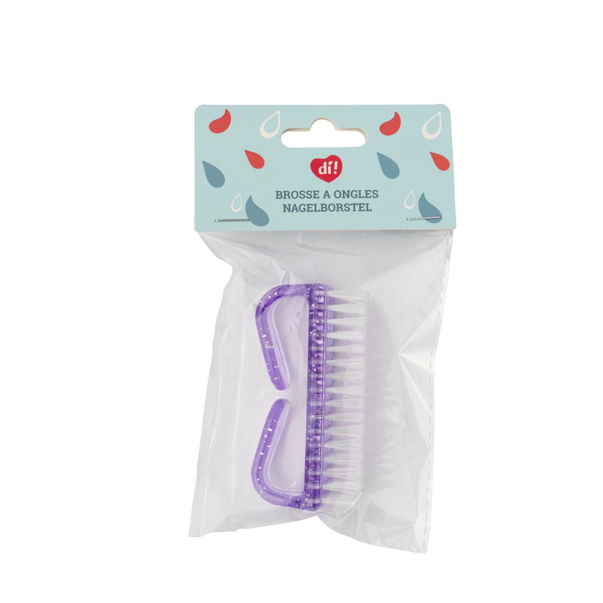 Brosse à ongles Purple Glitter