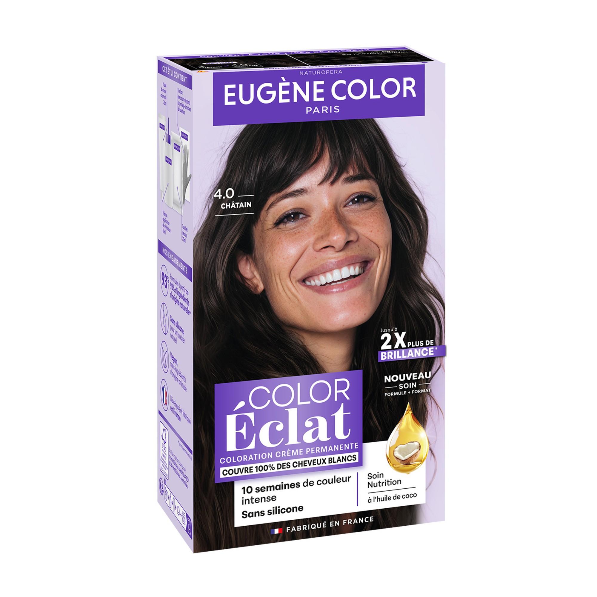 Color Eclat Coloration Crème Permanente Châtain 4.00