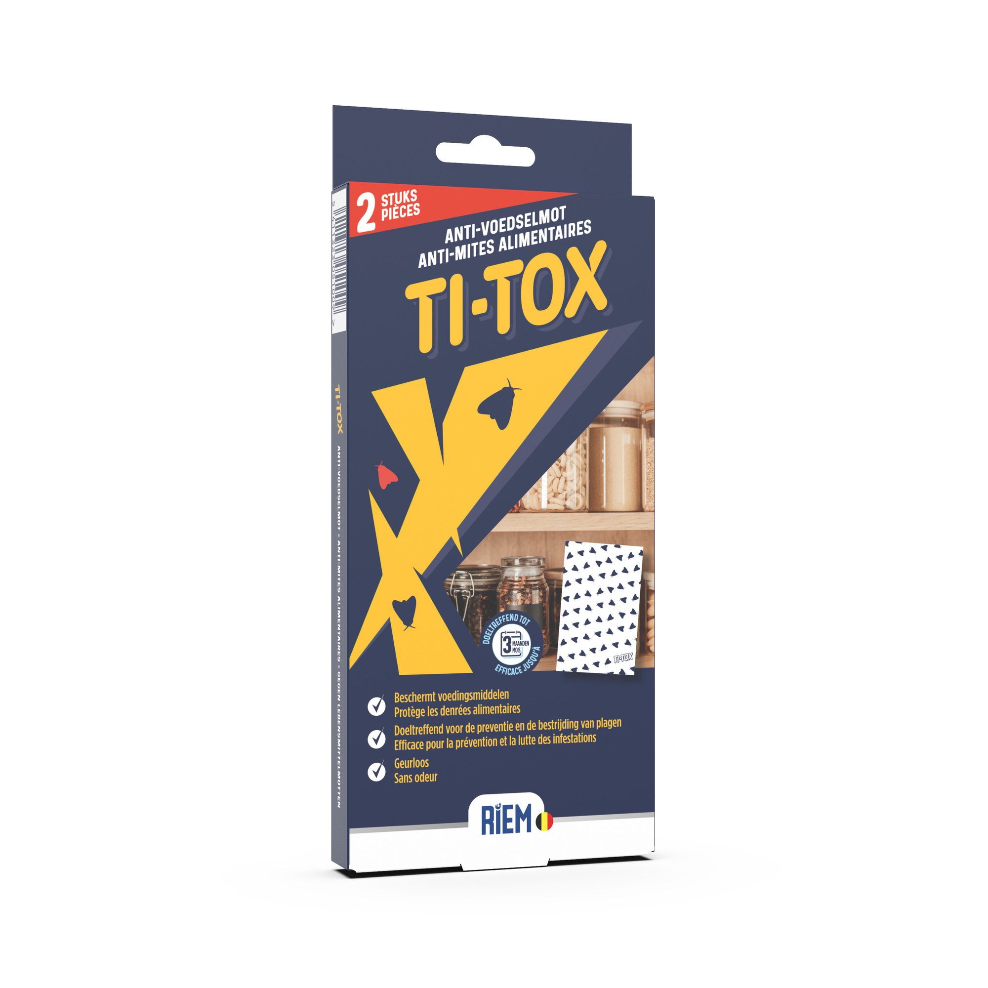 Insecte Ti-Tox anti-mites alimentaires - 2 pièges RIEM