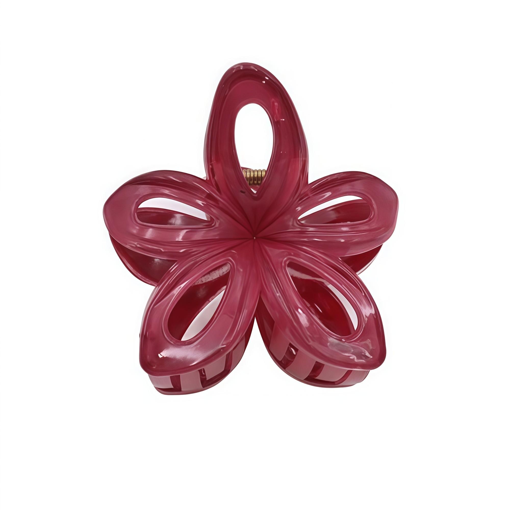 Pince à cheveux creuse framboise 7,5cm