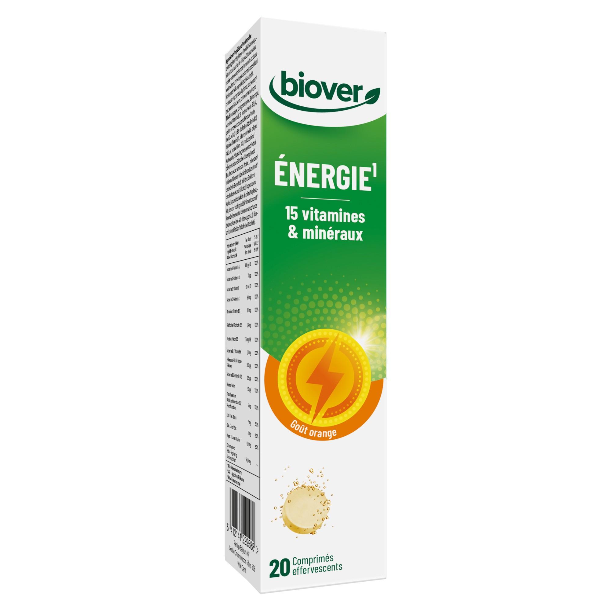 20 comprimés effervescents - Vitamines et minéraux – goût orange