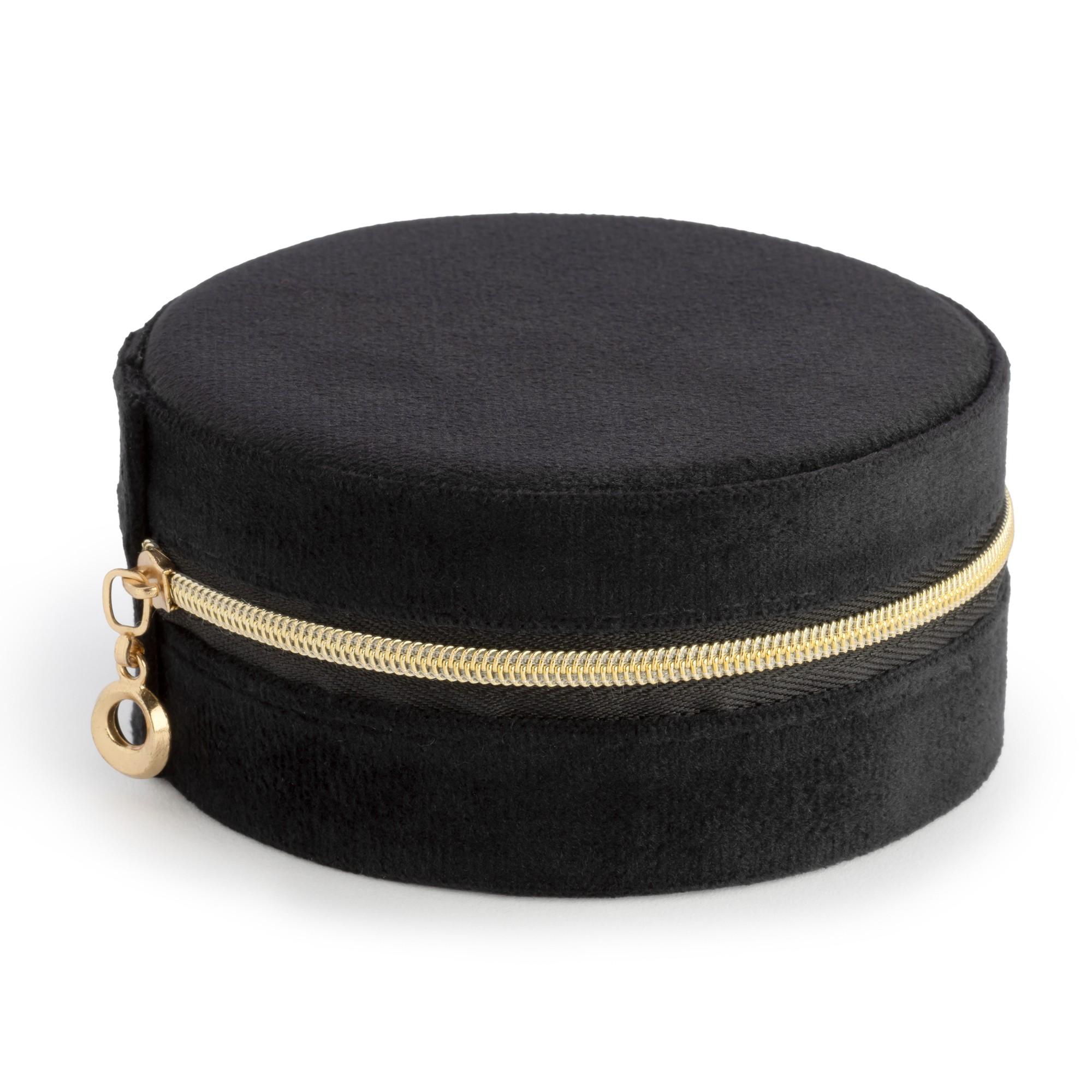 Boite à bijoux ronde 10X10X5CM velours noir