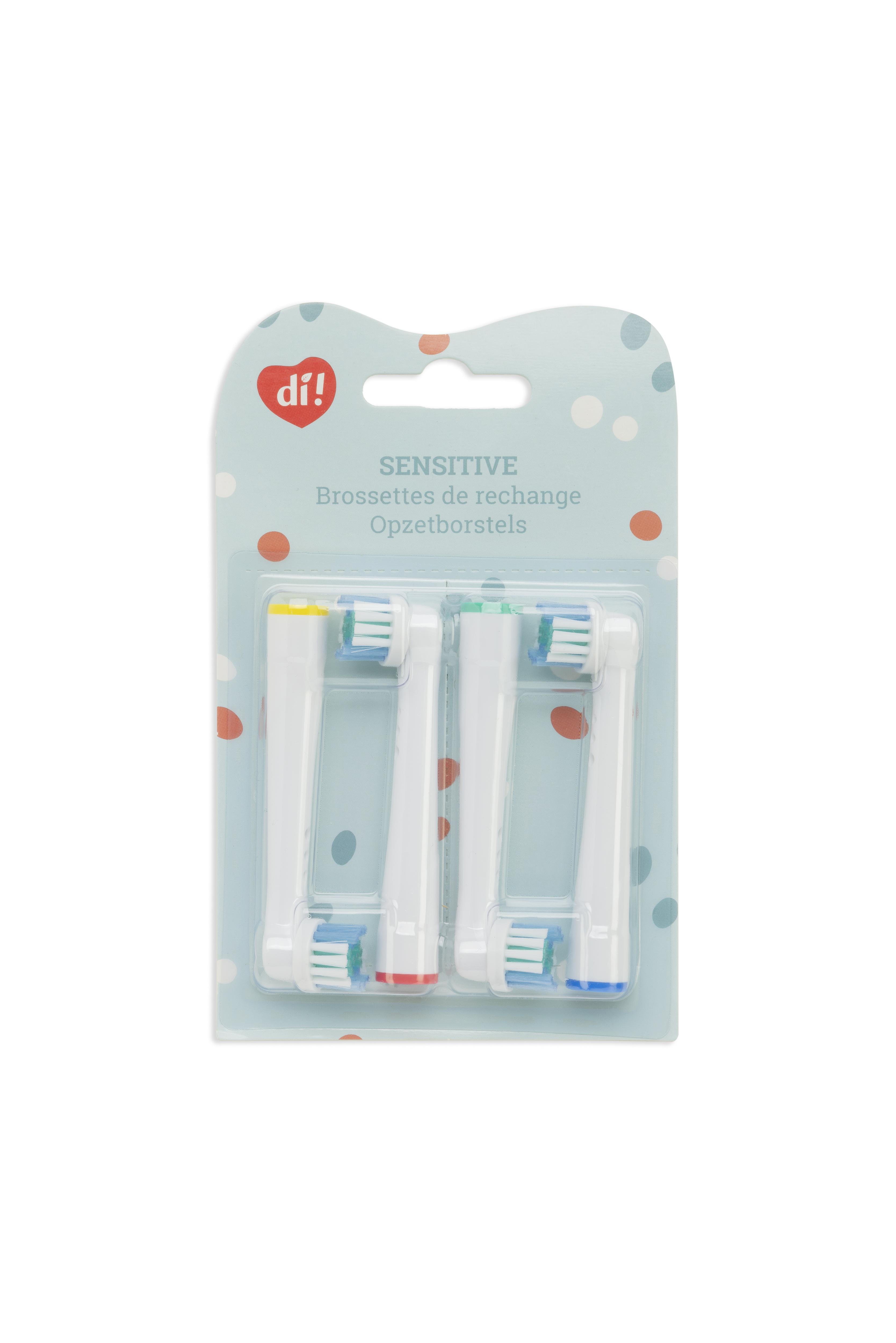 Refill opzetborstels Sensitive (x4)