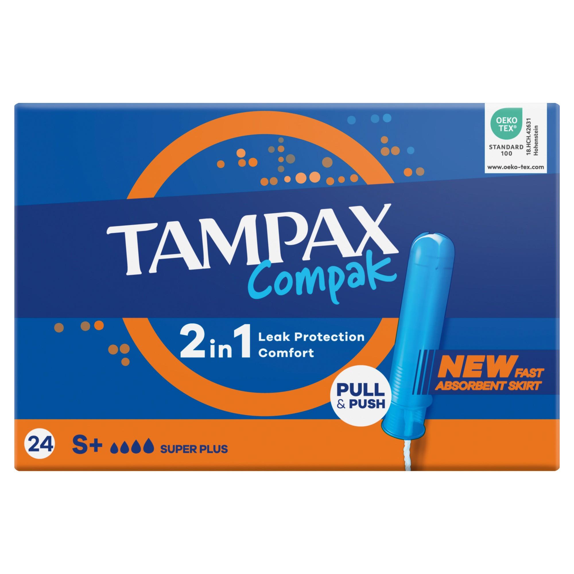 Compak Super Plus Tampons met Inbrenghuls - 24 st