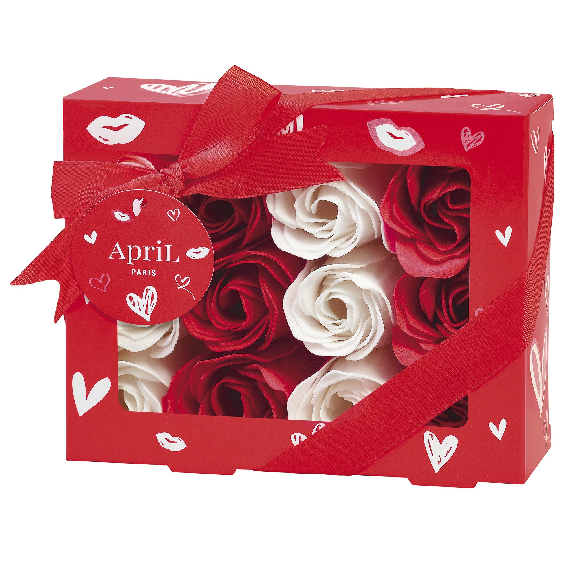 Coffret 12 pétales de rose - bois de rose