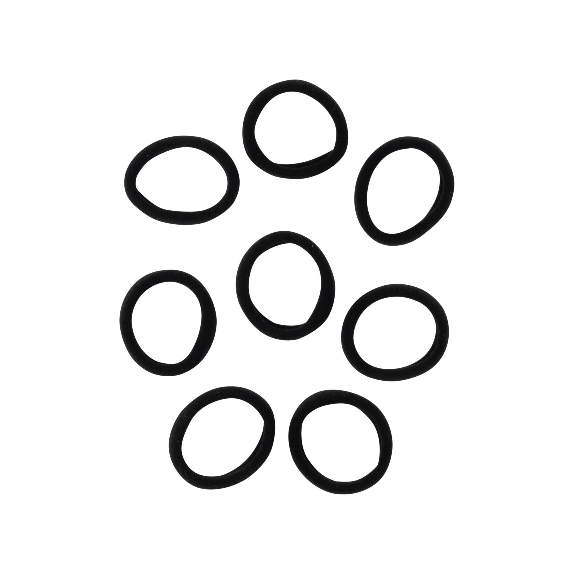 Set van 8 Zwarte Spons Elastieken