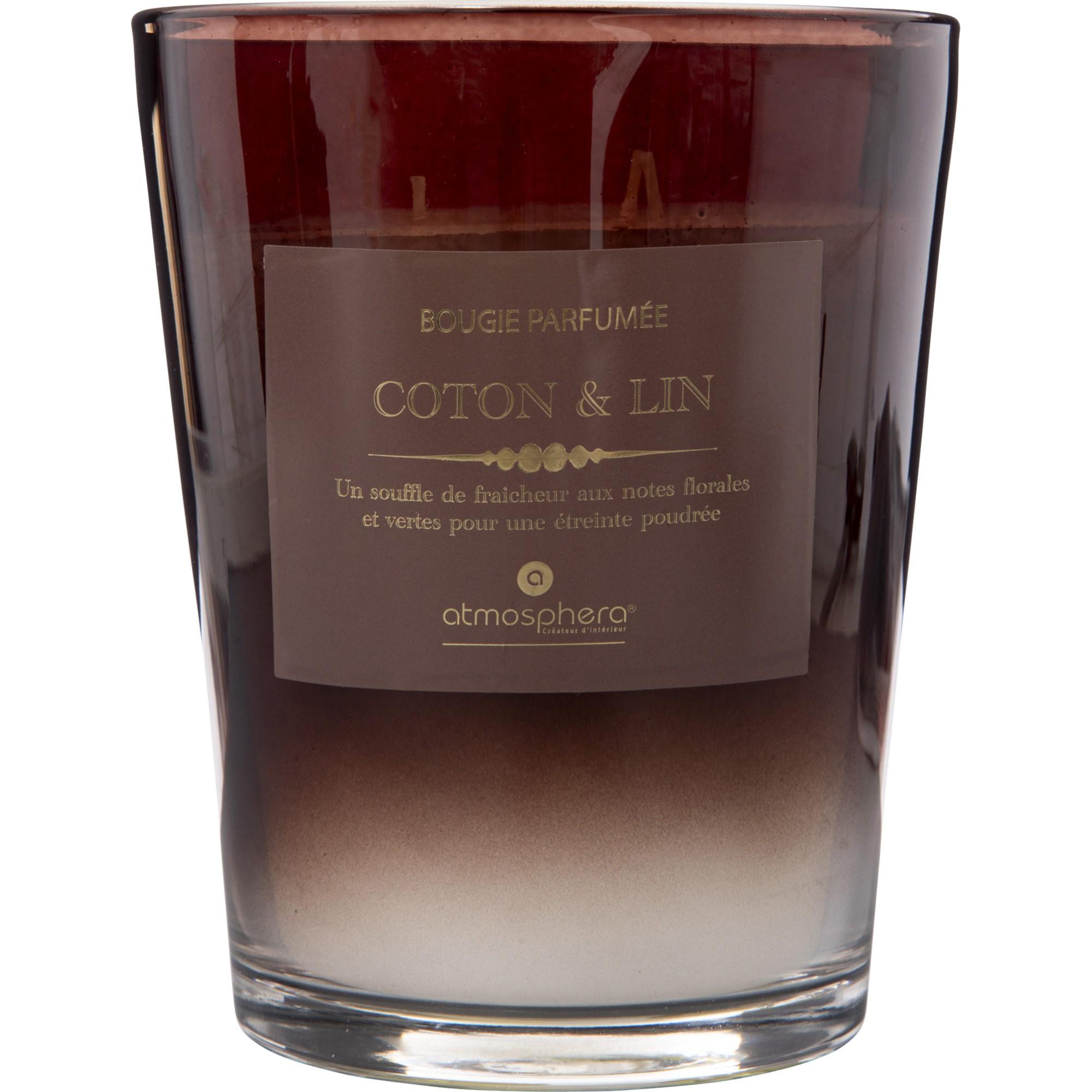 Bougie parfumée Alma 855 g pot verre coton