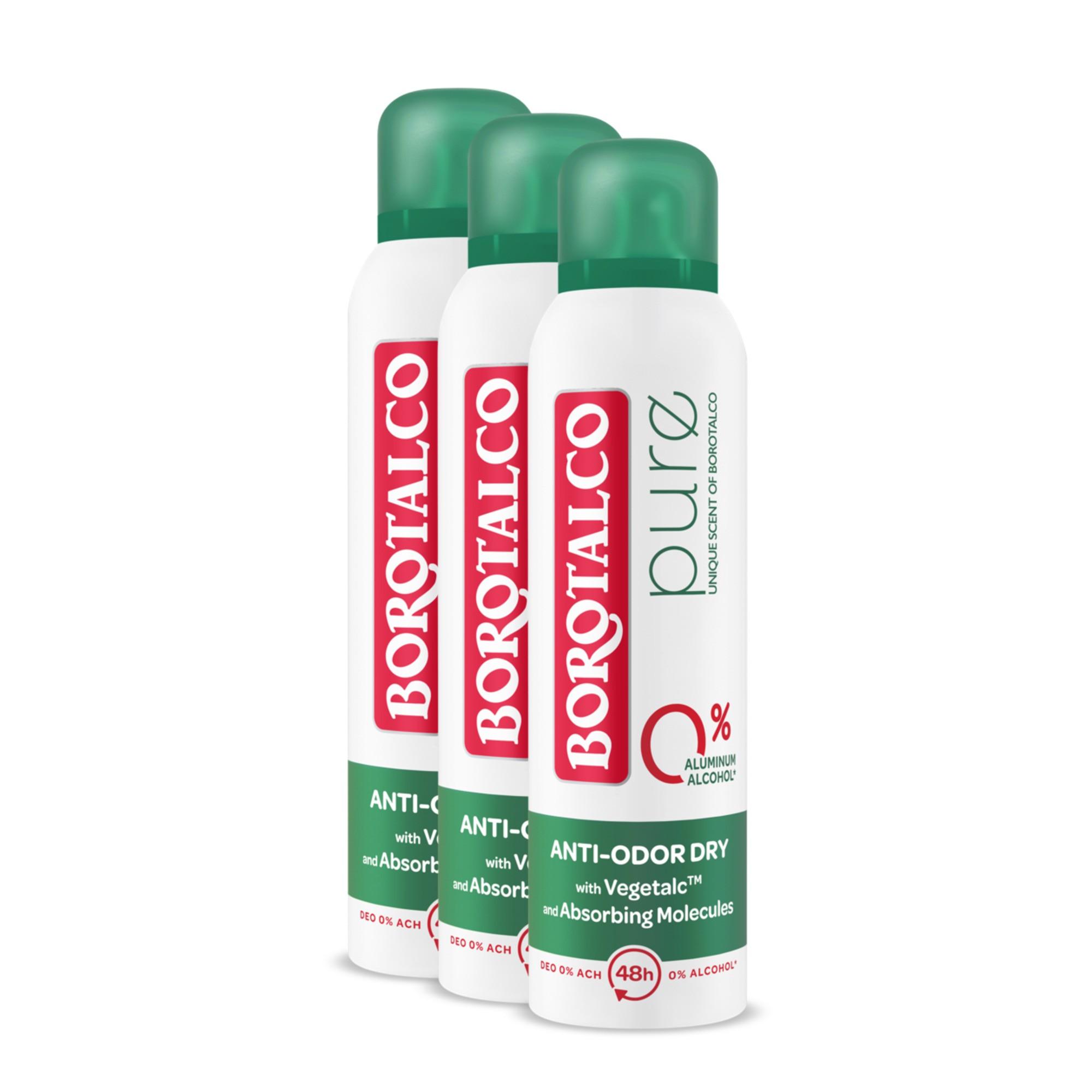 0% PURE Original Scent Deo Spray 3x150ml