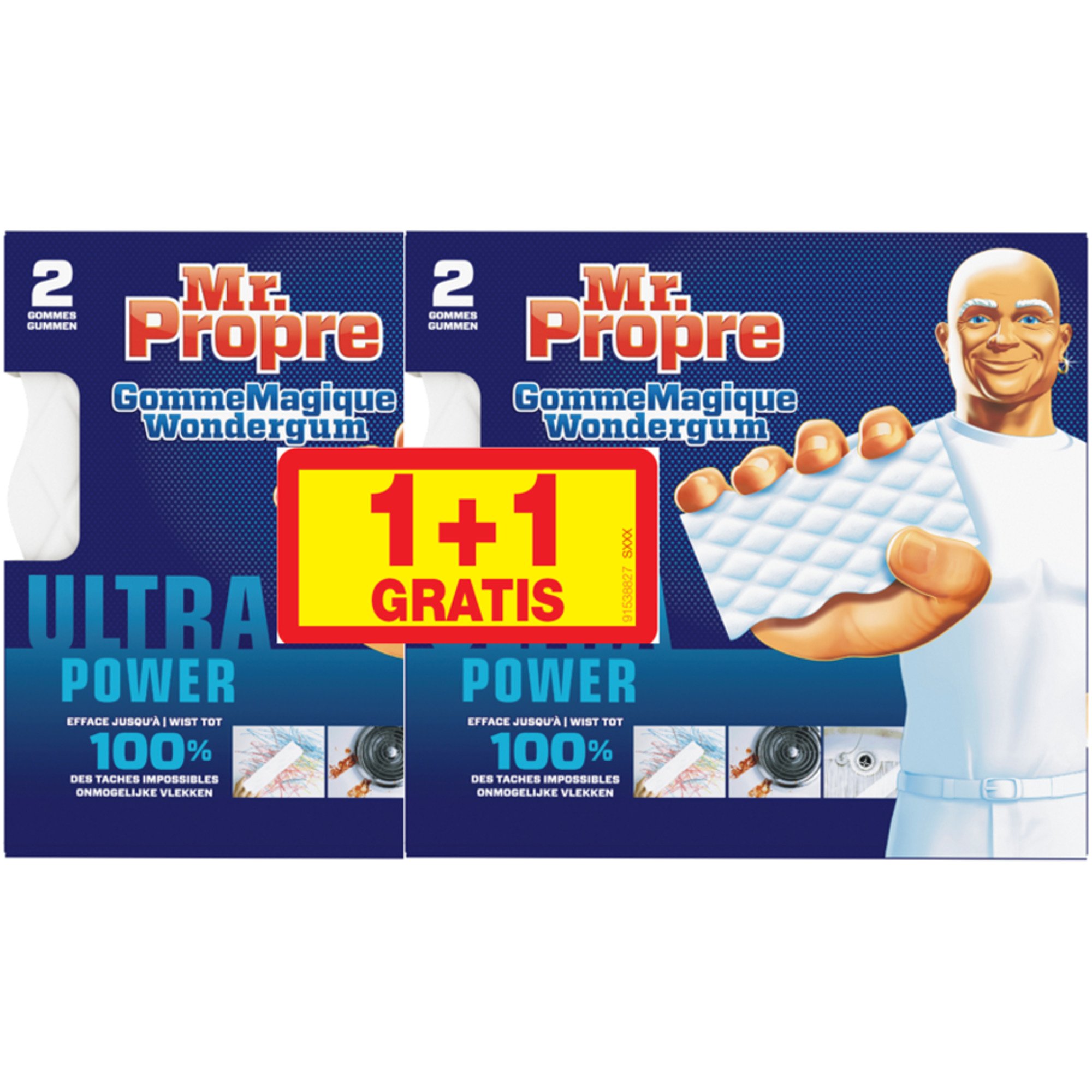 Accessoire de nettoyage Ultra Power Gomme magique - 1+1 gratuit MR PROPRE