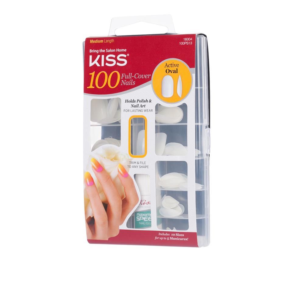 Full Cover Nails Medium Active Oval - 100 pièces