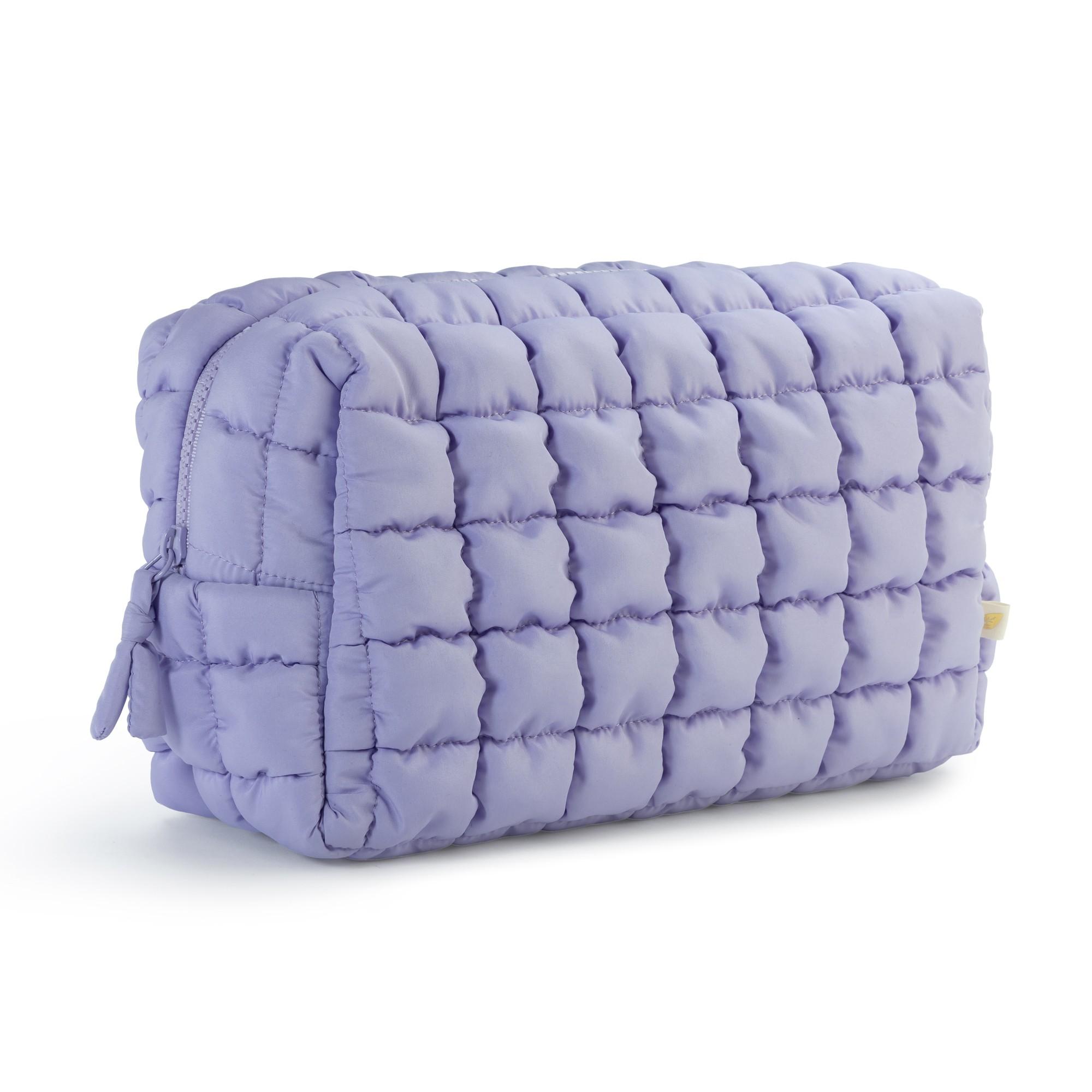 Gewatteerde toilettas paars 26x15x11