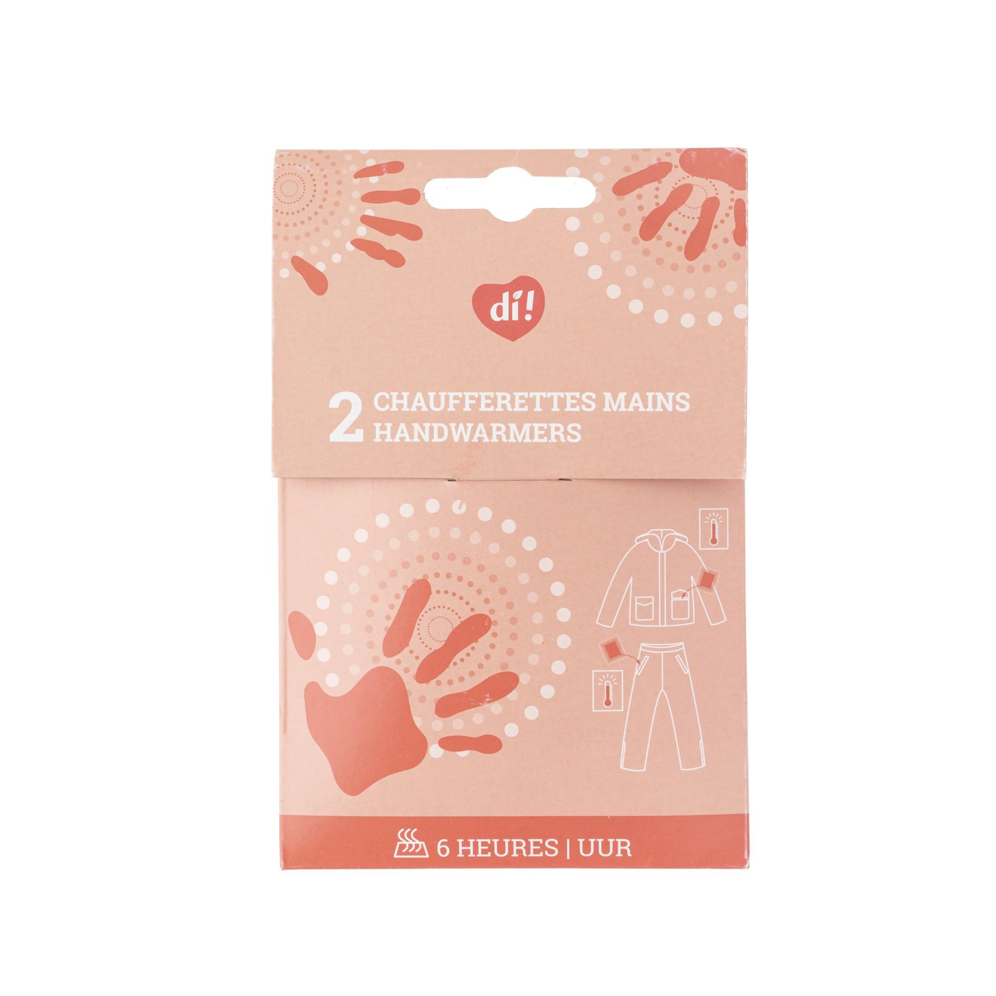 Chaufferettes mains – usage unique – 2 pièces