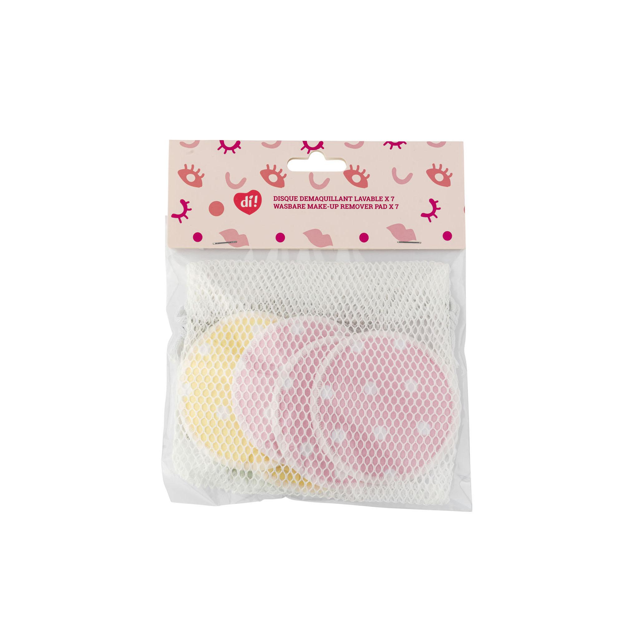 Disques Démaquillants 8cm avec Filet - Lot de 7