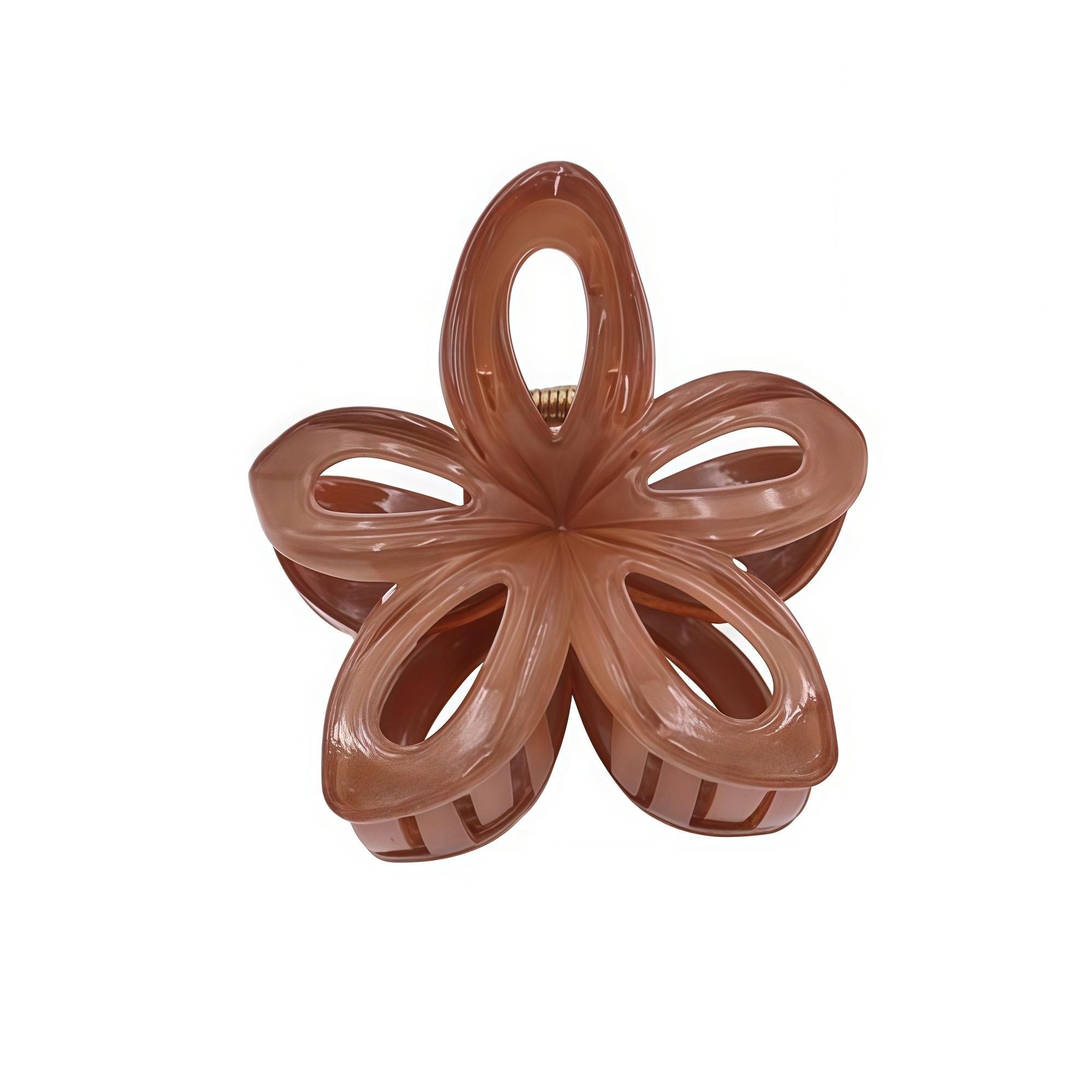 Pince à cheveux creuse orange 7,5cm