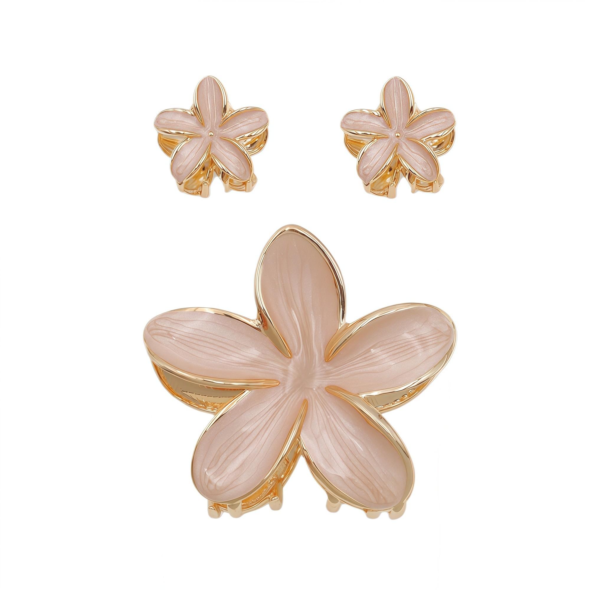 Pince frangipanier or/crème - 3 PC