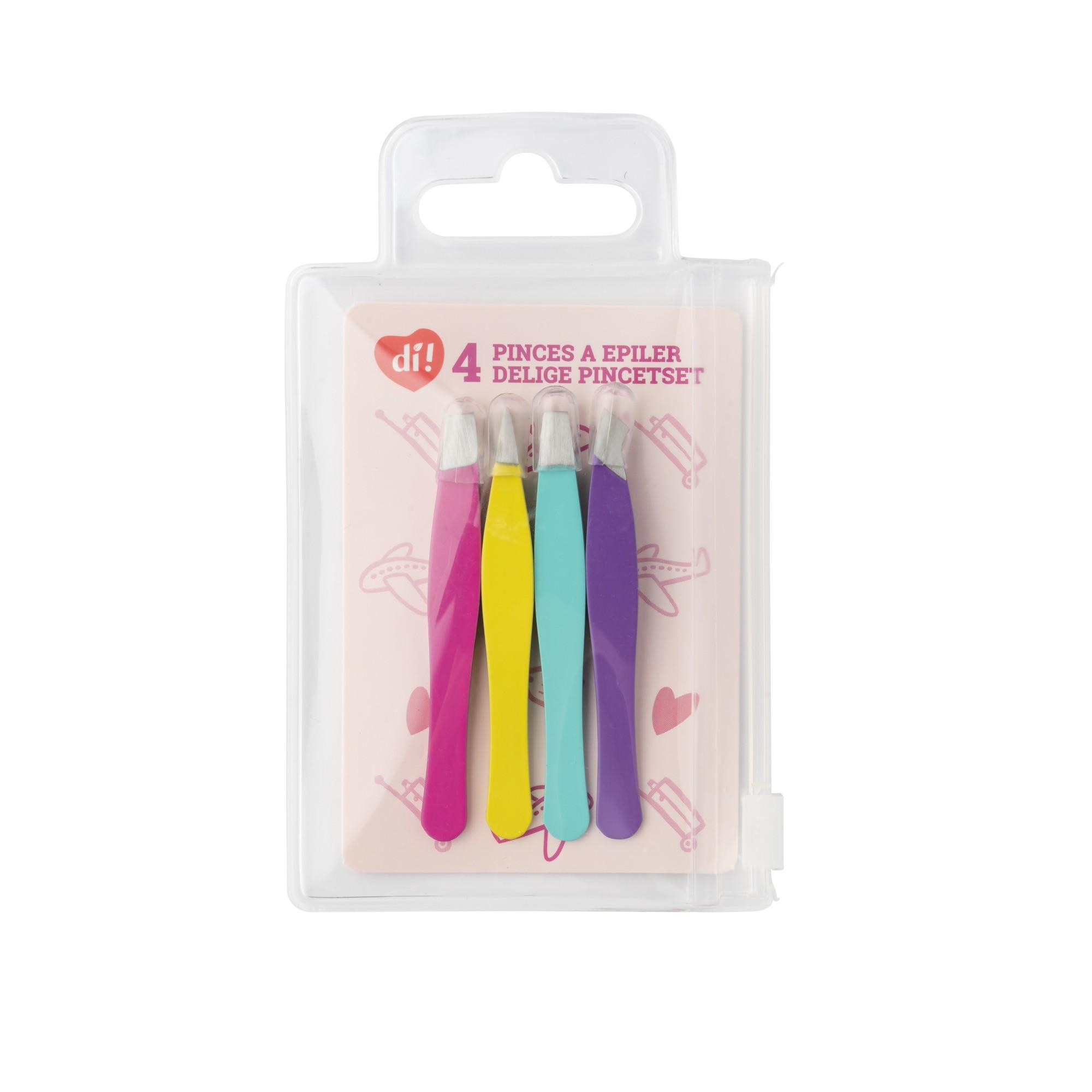 Set de Mini Pinces à Épiler 4 pièces