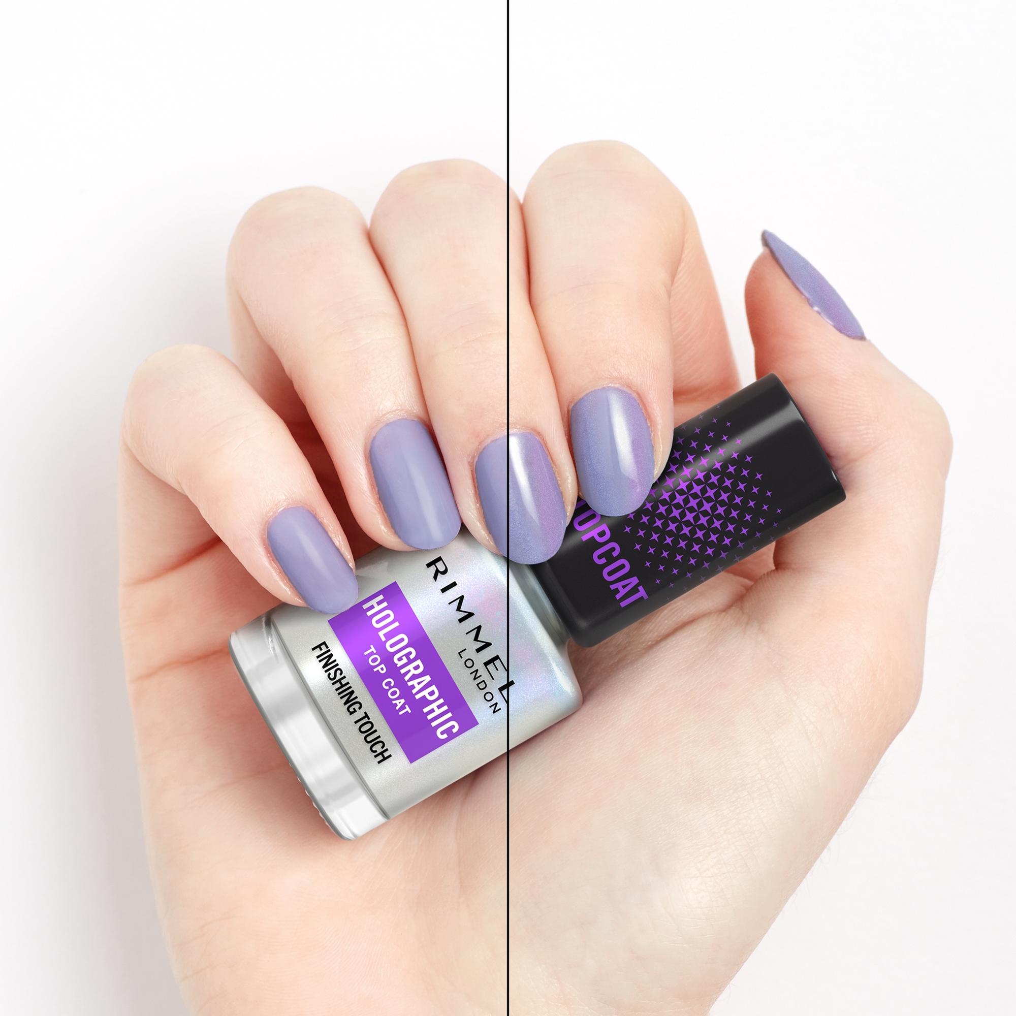 Base Top coat Holographic Vernis top coat RIMMEL LONDON DI