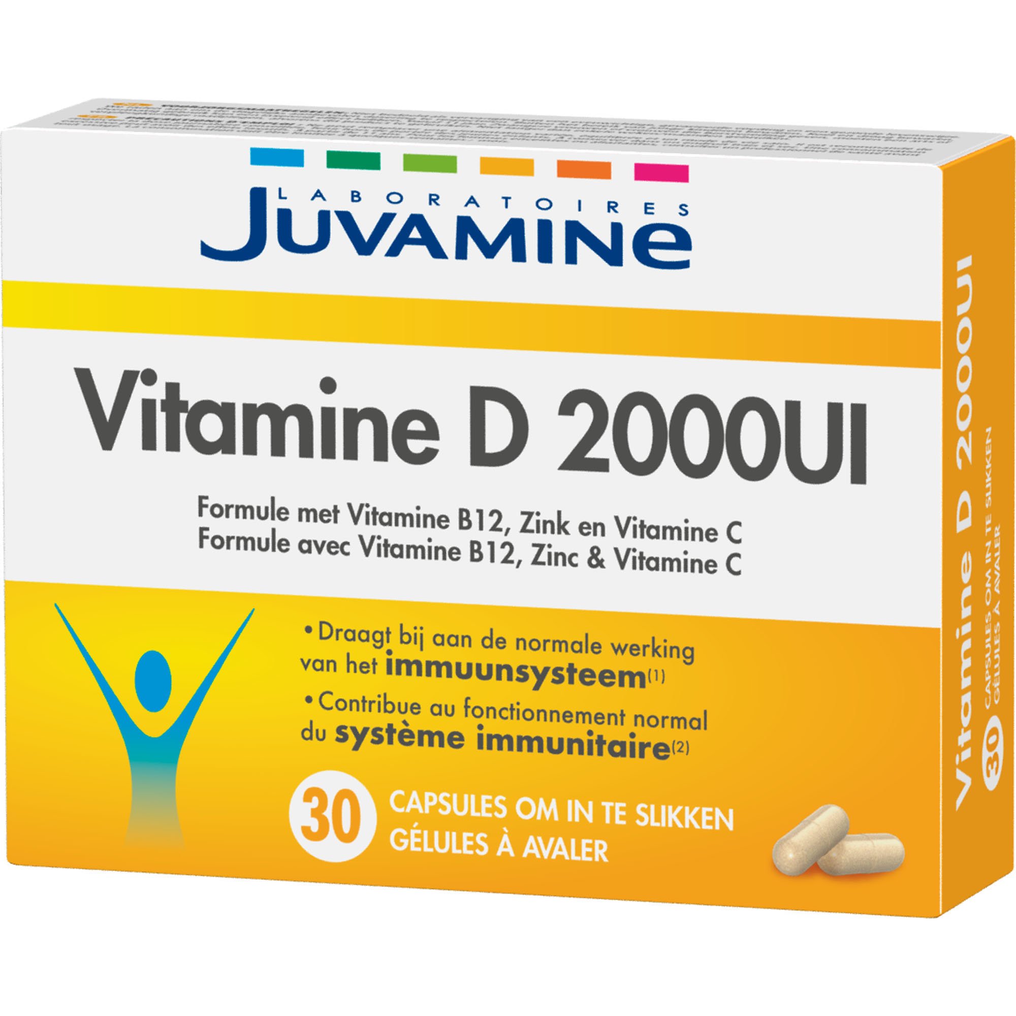 Vitamines & Minéraux Vitamine D 2000UI - 30 gélules JUVAMINE