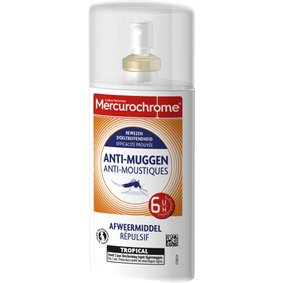 Mercurochrome Spray Anti-Moustiques 2 en 1 aux Huiles Essentielles, 100 ml
