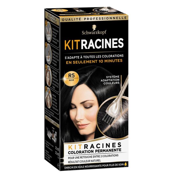 Kit Racines Noir R5 - Schwarzkopf - 11 + 11 ml (22 ml)