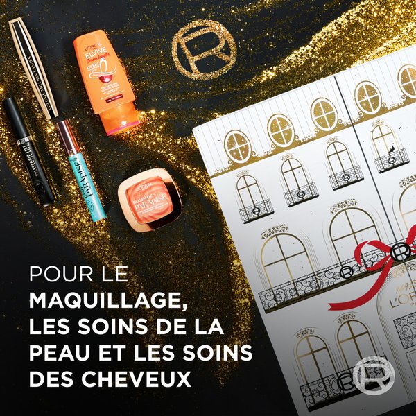 Idées cadeaux Le Calendrier de l'Avent 2023 de L'Oréal Paris d'une valeur  de 285 euros L'OREAL PARIS