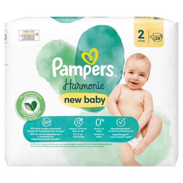 Corps Harmonie 4-8kg Taille 2 - 28 couches PAMPERS